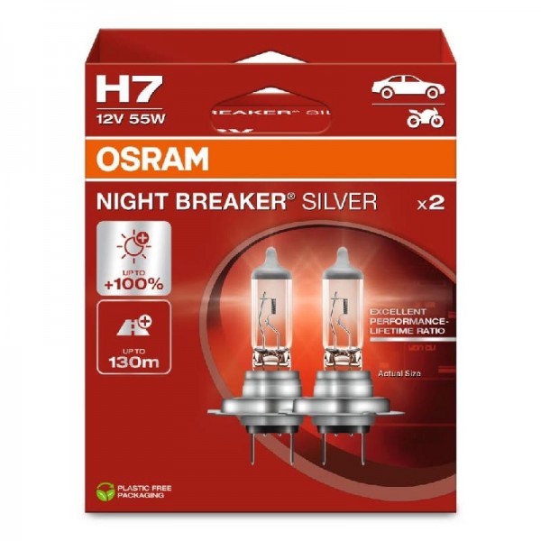 Крушка OSRAM H7, 12V, 55W, 1500lm, 2 броя