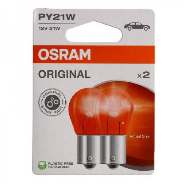 Крушка OSRAM PY21W, 12V, 21W, 280lm, 2 броя