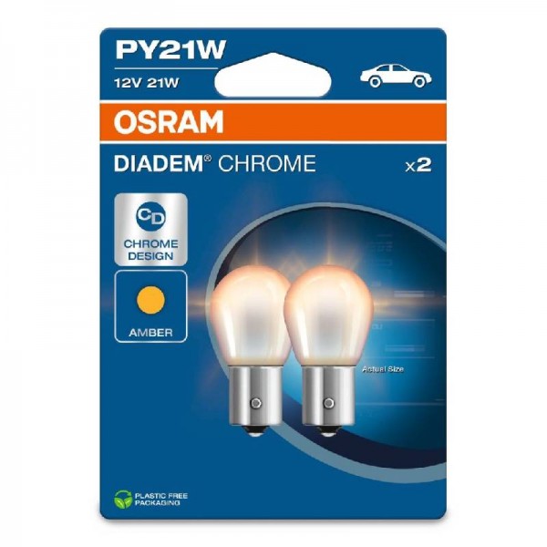 Крушка OSRAM PY21W, 12V, 21W, 280lm, 2 броя