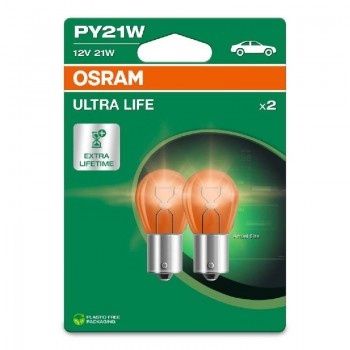 Крушка OSRAM PY21W, 12V, 21W, 280lm, 2 броя