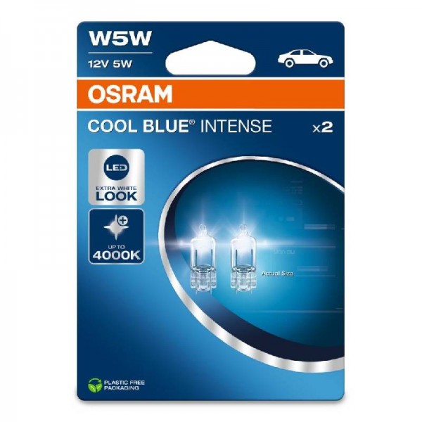 Крушка OSRAM W5W, 12V, 5W, 4000К, 50lm, 2 броя