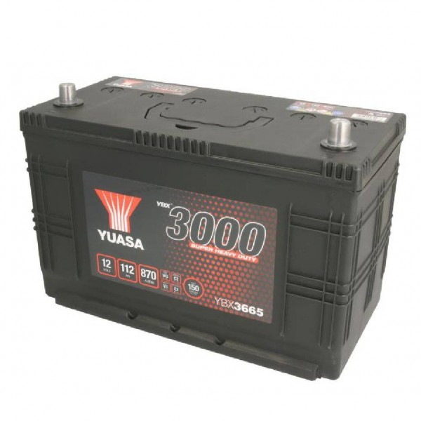 Акумулатор YUASA 112Ah 870A R+ YBX3665 Super Heavy Duty