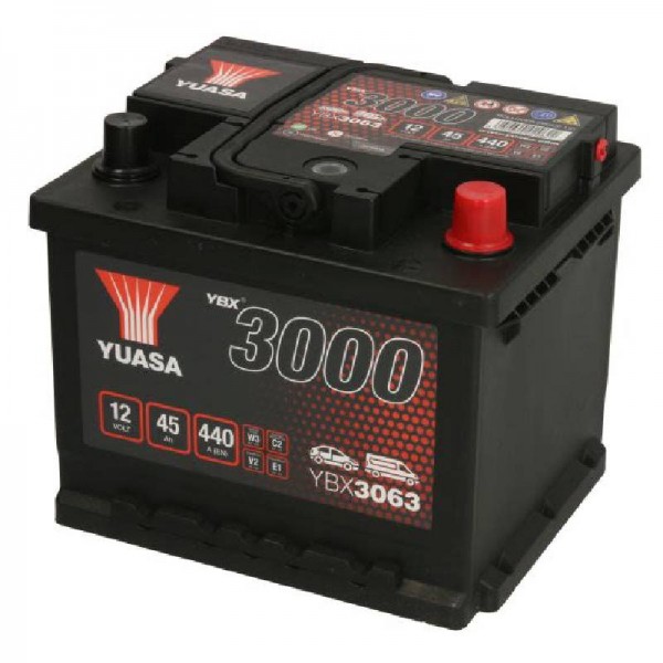 Акумулатор YUASA 45Ah 440A R+ YBX3063 SMF