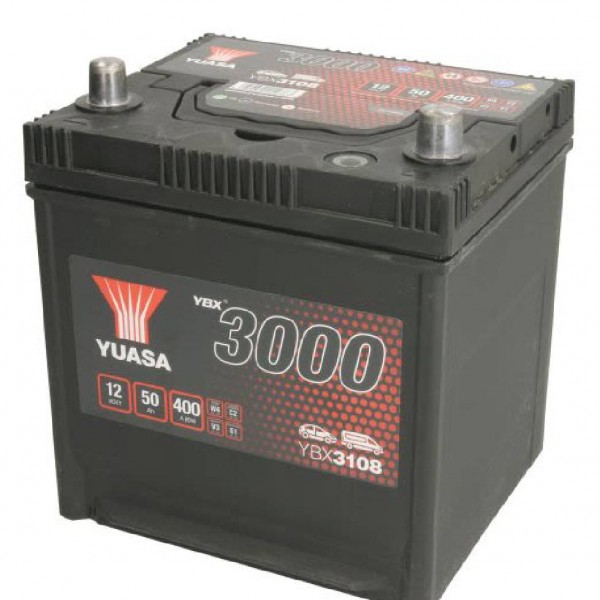 Акумулатор YUASA 50Ah 400A R+ YBX3108 SMF