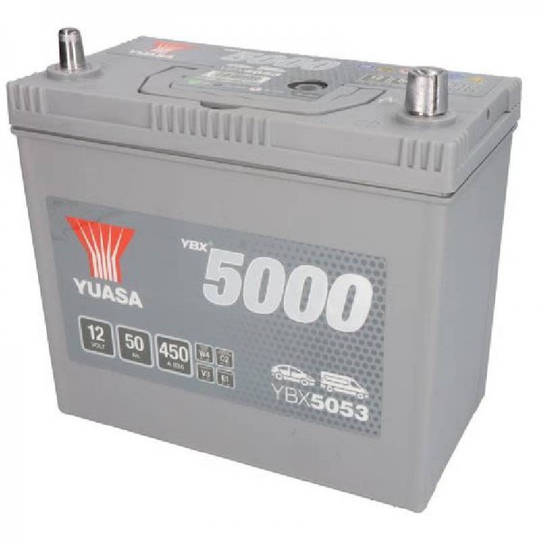 Акумулатор YUASA 50Ah 450A R+ YBX5053 SMF