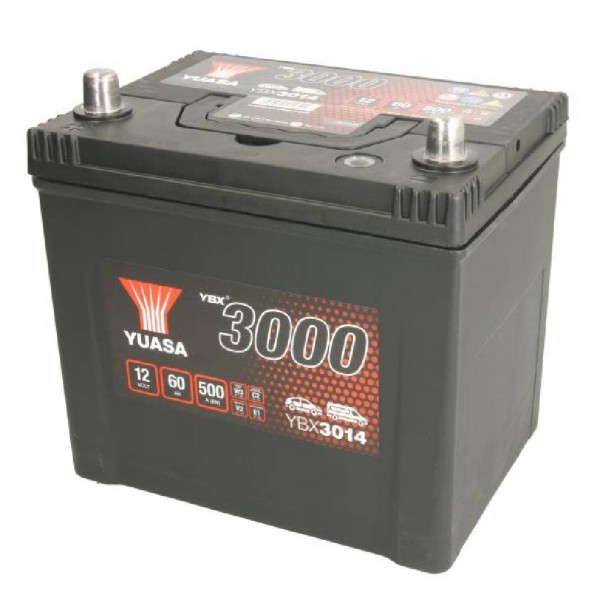 Акумулатор YUASA 60Ah 500A L+ YBX3014 SMF