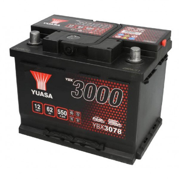 Акумулатор YUASA 62Ah 550A L+ YBX3078 SMF