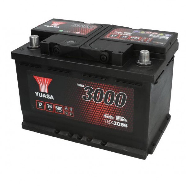 Акумулатор YUASA 76Ah 680A L+ YBX3086 SMF