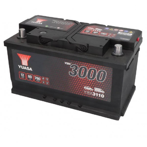 Акумулатор YUASA 80Ah 760A R+ YBX3110 SMF