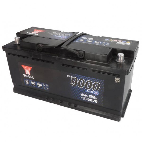 Акумулатор YUASA AGM 105Ah 950A R+ YBX9020 Start Stop Plus