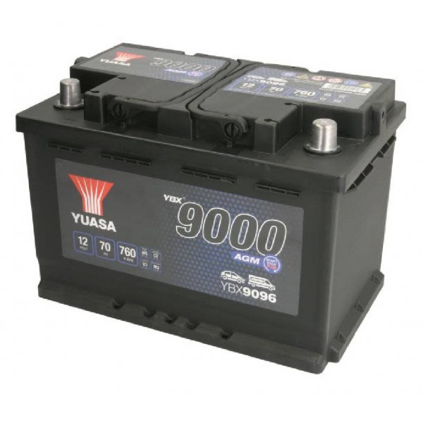 Акумулатор YUASA AGM 70Ah 760A R+ YBX9096 Start Stop Plus
