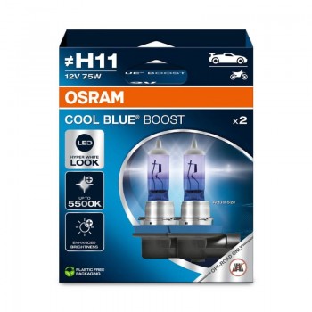 Крушка OSRAM H11, 12V, 75W, 5500K, 1000lm, 2 броя