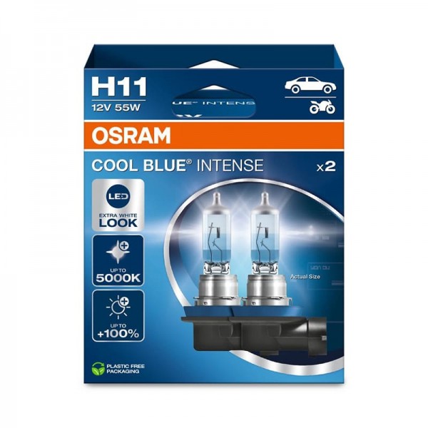Крушка OSRAM H11, 12V, 55W, 5000К, 1350lm, 2 броя