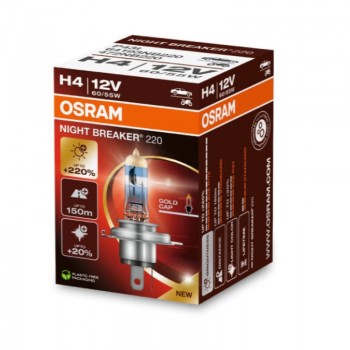 Крушка OSRAM H4, 12V, 60/55W, 4000К, 1650lm, 1 брой