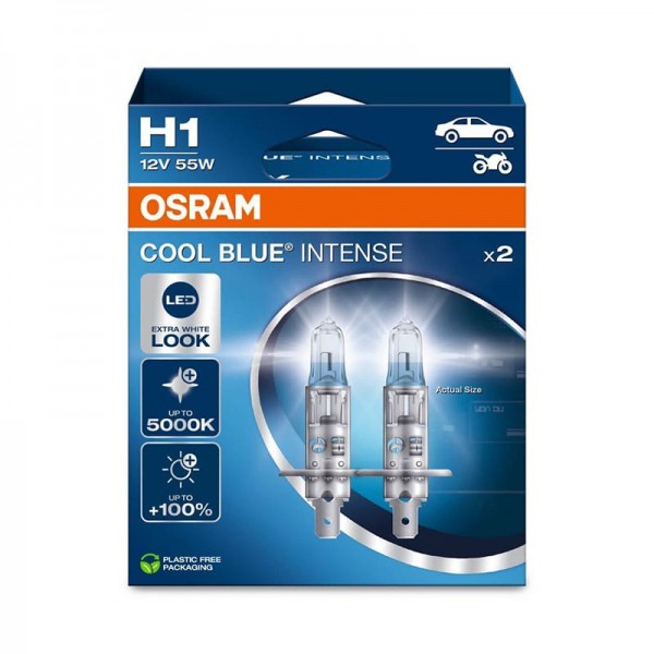 Крушка OSRAM H1, 12V, 55W, 5000К, 1550lm, 2 броя
