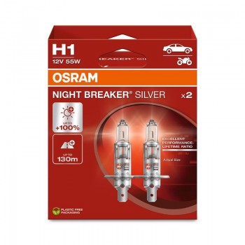 Крушка OSRAM H1, 12V, 55W, 3200K, 2 броя